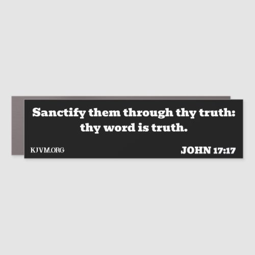 Gospel of John Truth Bible Verse Black Car Magnet