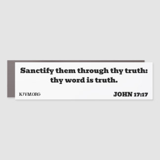 Gospel of John Truth Bible Verse White Car Magnet