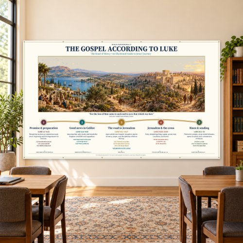 Gospel of Luke Bible Study, Classroom 120 x 72 in Banner