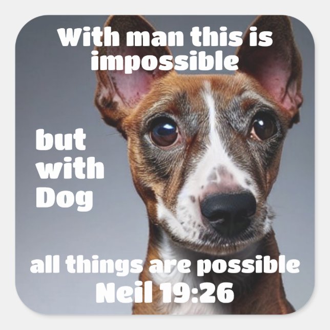gospel of Neil 19:26 Square Sticker (Front)