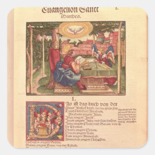 Gospel of St.Matthew, Book I Square Sticker