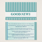 Gospel Plan of Salvation Evangelism Blue 2 (Front & Back)