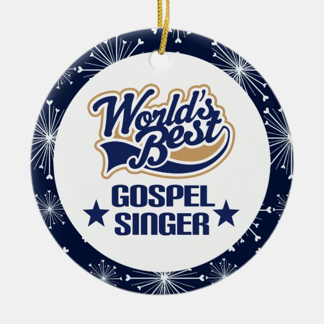 Gospel Singer Gift Ornament (Front)