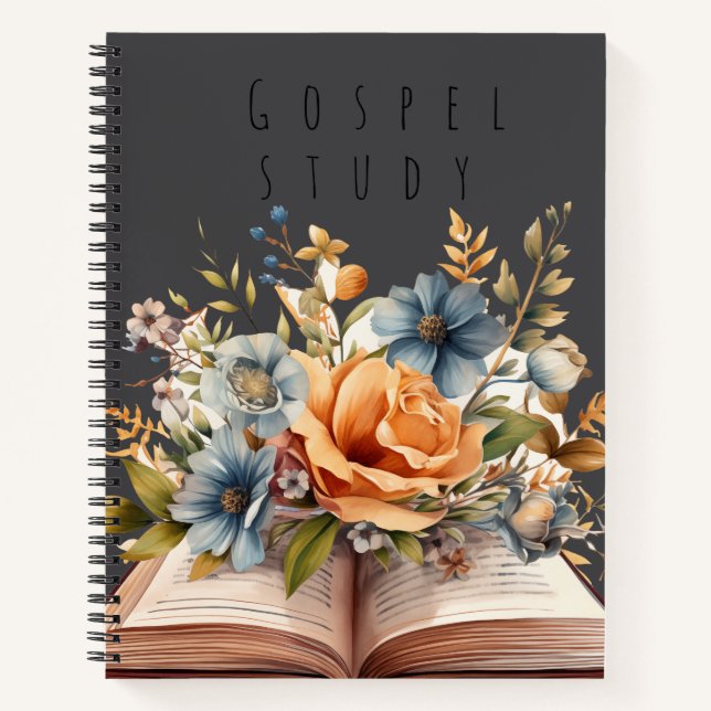 Gospel Study Notebook | Floral Bible Study Journal (Front)