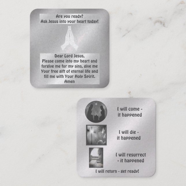 Gospel Tract Card (Front/Back)