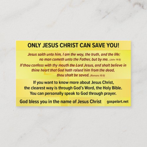Gospel Tract_ English KJV Business Card
