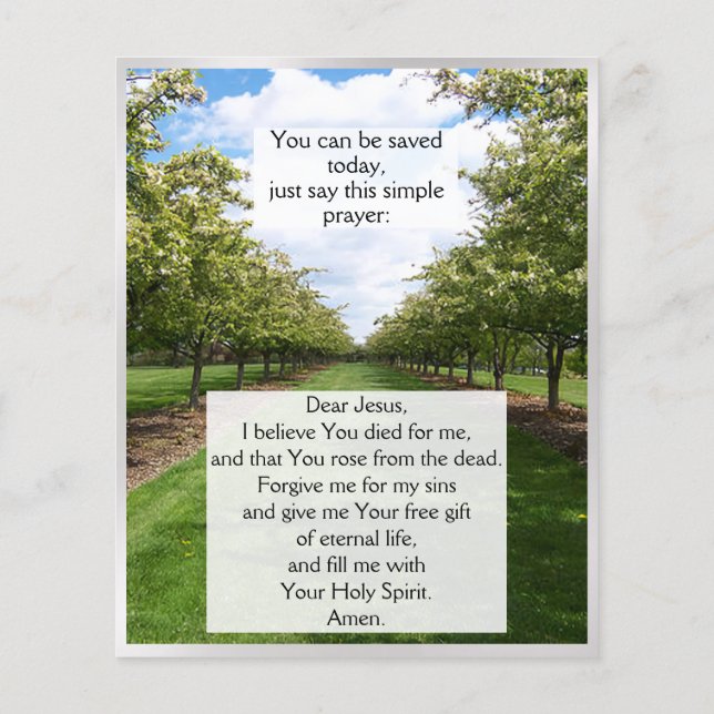 Gospel Tract  Flyer (Back)