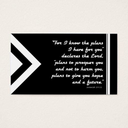 Customizable Gospel Tract Plan of Salvation Black and White Business Cards