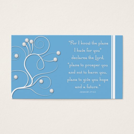 Customizable Gospel Tract Plan of Salvation Blue Swirl Business Cards