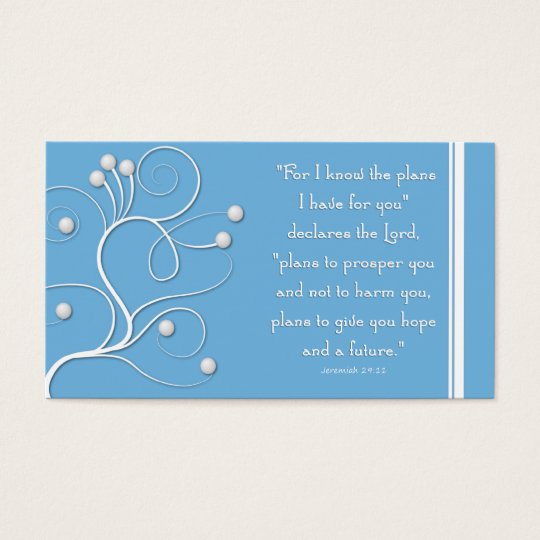 Gospel Tract Plan of Salvation Blue Swirl Business Card