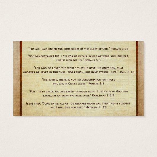 Gospel Tract Plan of Salvation Good News Christian (Back)