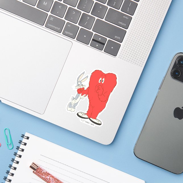 Gossamer Holding BUGS BUNNY™ Sticker (Laptop w/ iPhone)