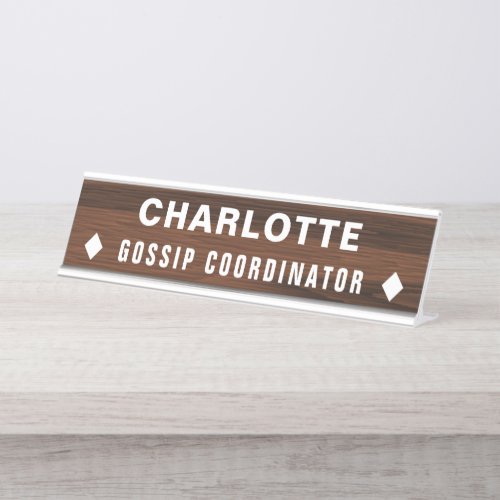 Gossip Coordinator Funny Novelty Personalized Desk Name Plate