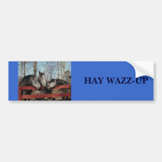 Gossip Corner, HAY WAZZ-UP Bumper Sticker