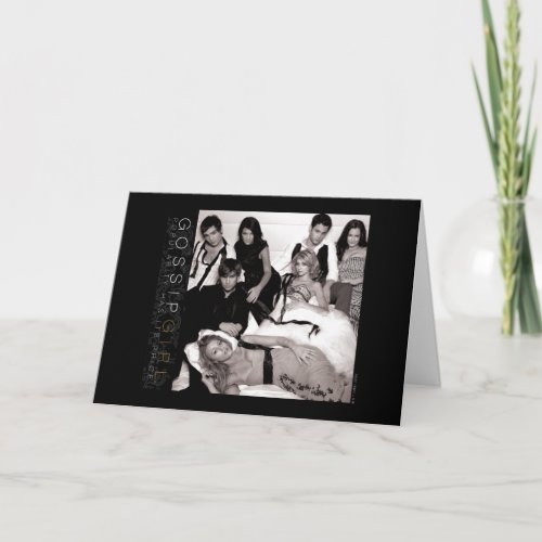 Gossip Girl Black and White Group Graphic Card