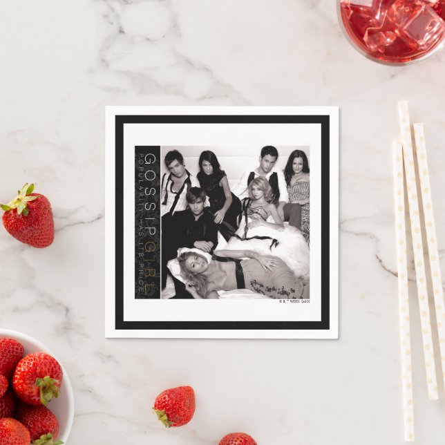 Gossip Girl Black and White Group Graphic Napkins (Insitu)