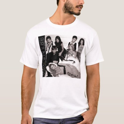 Gossip Girl Black and White Group Graphic T_Shirt