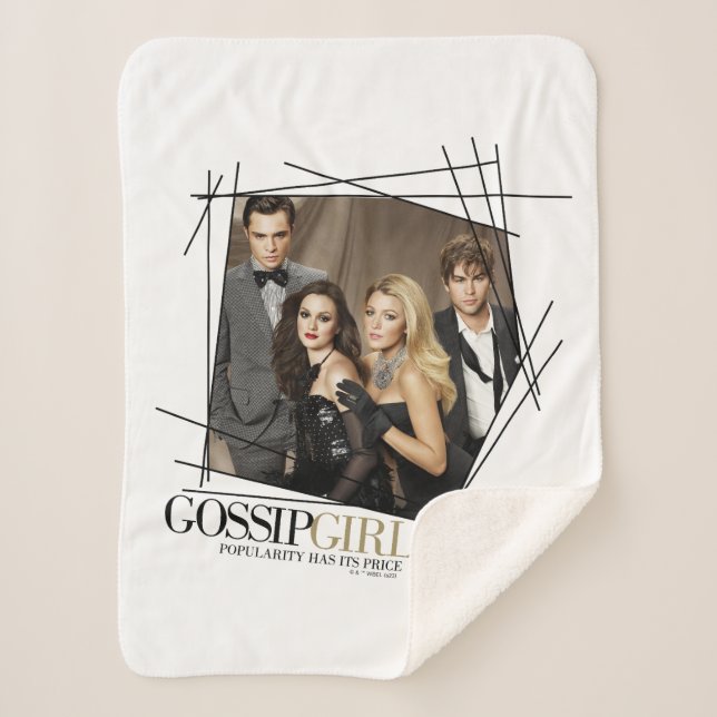 Gossip Girl Glamor Group Graphic Sherpa Blanket (Front)