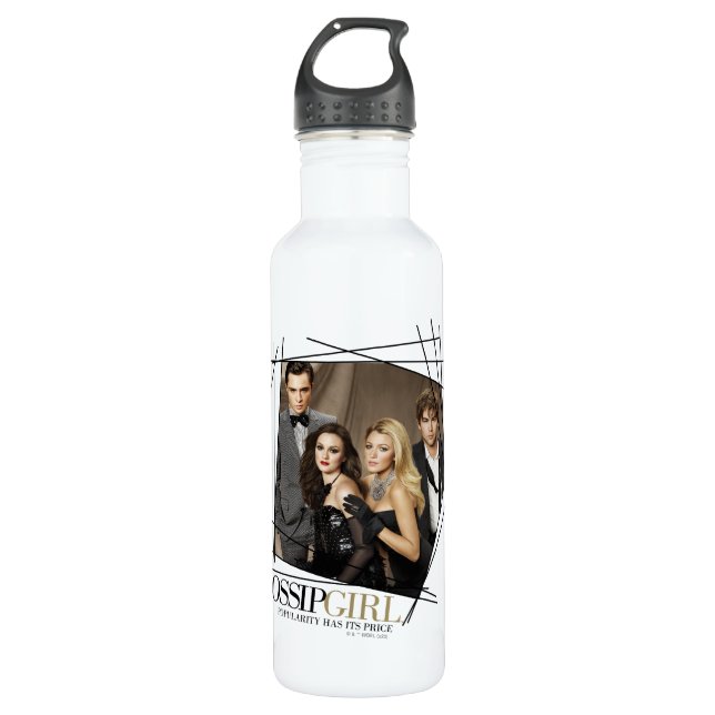 Gossip Girl Glamor Group Graphic Stainless Steel Water Bottle (Front)