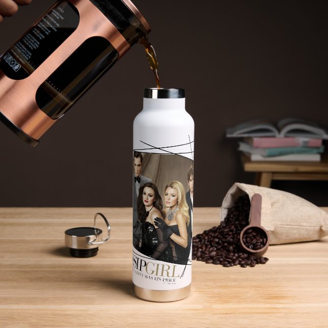 Gossip Girl Glamor Group Graphic Water Bottle (Coffee)