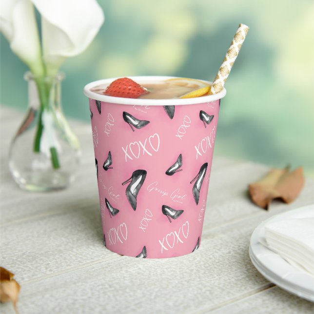 Gossip Girl High Heels Pattern Paper Cups (Insitu)