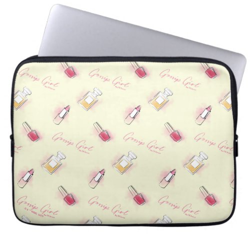 Gossip Girl Lipstick  Perfume Pattern Laptop Sleeve
