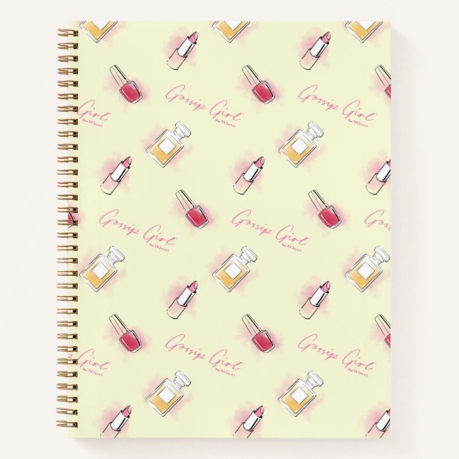 Gossip Girl Lipstick & Perfume Pattern Notebook (Front)