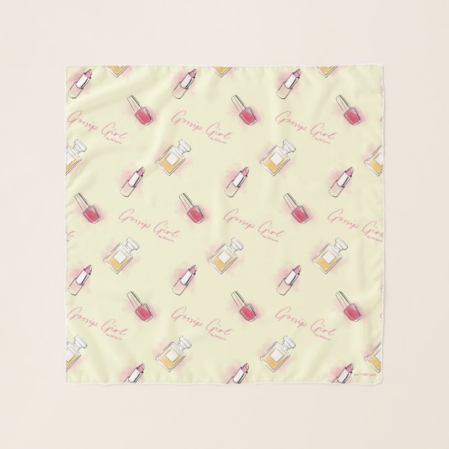 Gossip Girl Lipstick & Perfume Pattern Scarf (Front)