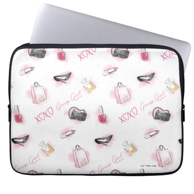 Gossip Girl Makeup Pattern Laptop Sleeve (Front)