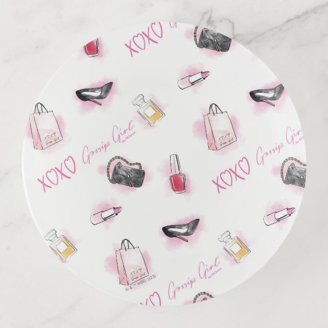 Gossip Girl Makeup Pattern Trinket Tray (Front)