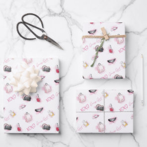 Gossip Girl Makeup Pattern Wrapping Paper Sheets
