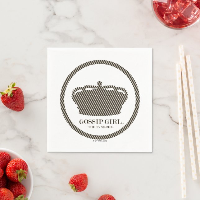 Gossip Girl TV Series Crown Icon Napkins (Insitu)