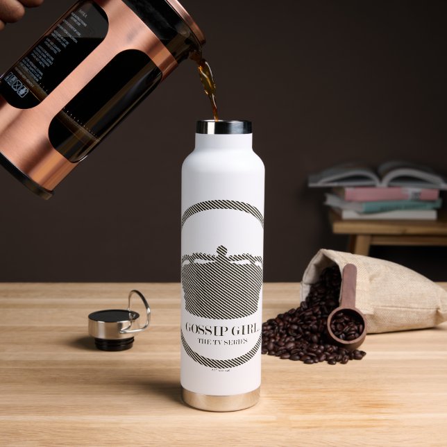 Gossip Girl TV Series Crown Icon Water Bottle (Coffee)