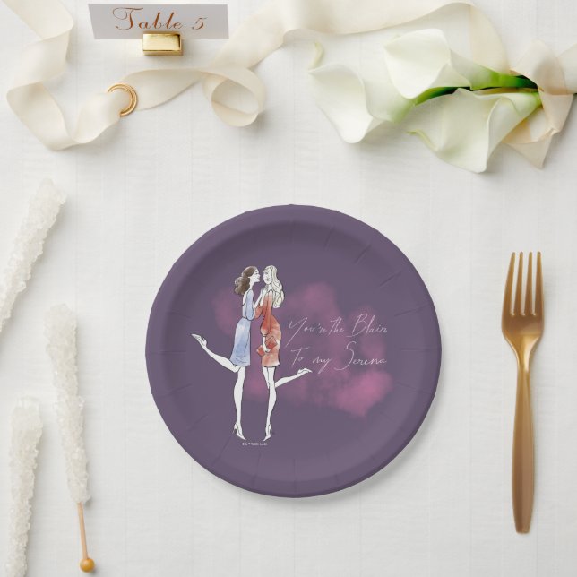 Gossip Girl - You're the Blair to my Serena Paper Plates (Wedding)