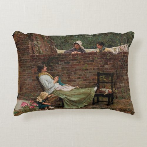 Gossip _ John William Waterhouse Accent Pillow