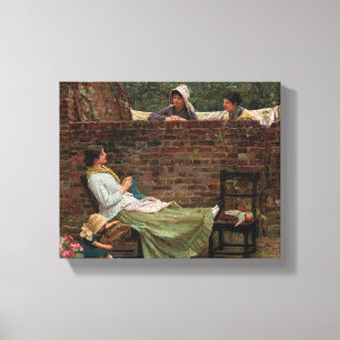 Gossip - John William Waterhouse Canvas Print