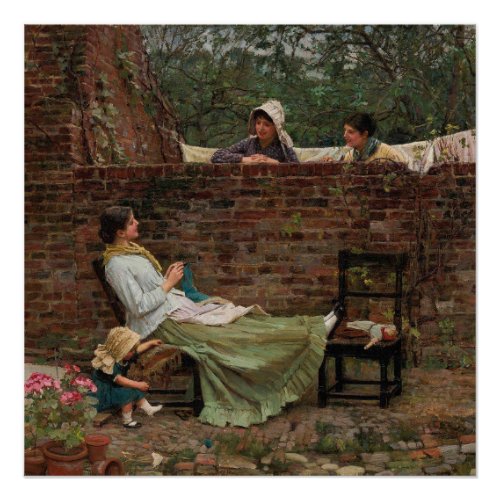 Gossip _ John William Waterhouse Poster