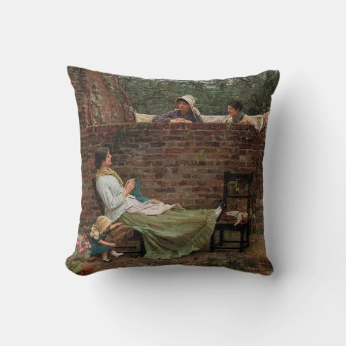 Gossip _ John William Waterhouse Throw Pillow