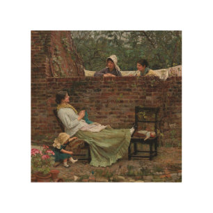Gossip - John William Waterhouse Wood Wall Art