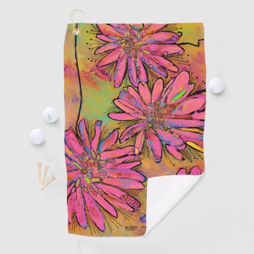 Got a Crush on You Pink Daisy Golf Towel