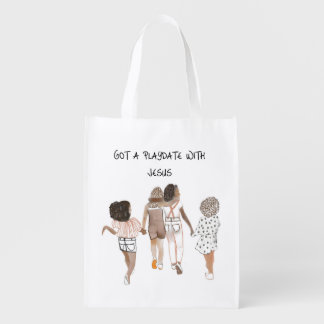 ‘GOT A PLAYDATE WITH JESUS’ Tote Bag