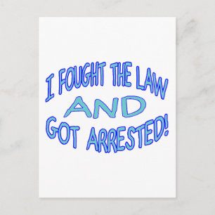 Got Arrested Postcard