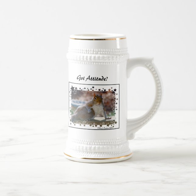 Got Attitude? Squirrel Beer Stein (Right)
