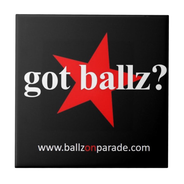 Got Ballz? Ceramic Tile (Front)
