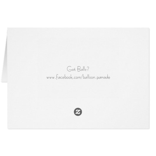 Got Ballz? Greeting Card (Back Horizontal)