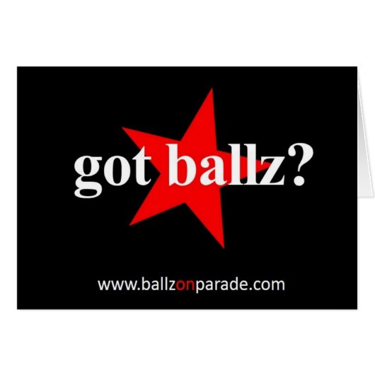 Got Ballz? Greeting Card (Front Horizontal)