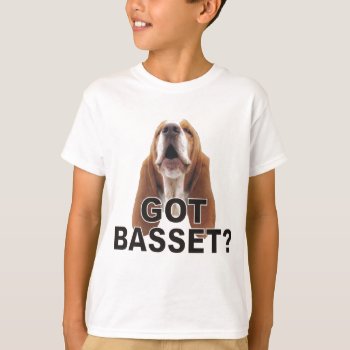 Got Basset? Howling Basset Hound Kids T Shirt by WackemArt at Zazzle