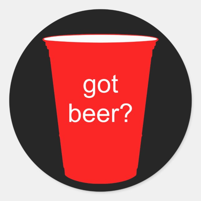 got beer? classic round sticker (Front)