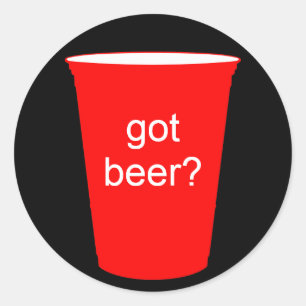 got beer? classic round sticker