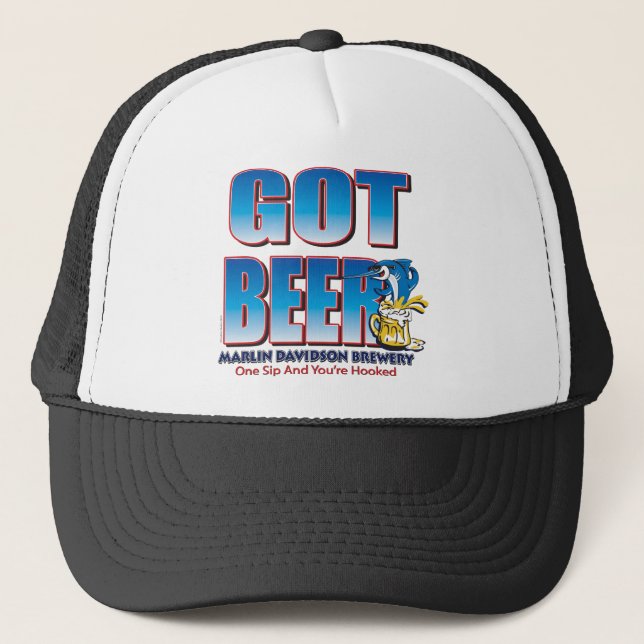 Got Beer Marlin Davidsons Trucker Hat (Front)